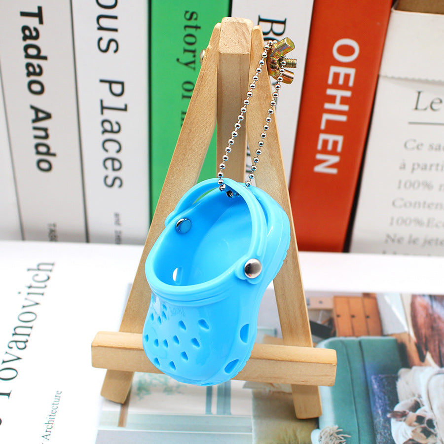 Wholesale PVC Mini 6 Color Hole Shoe Keychain